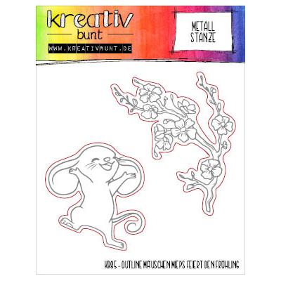 kreativbunt Cutting Dies - Mäuschen Mieps feiert den Frühling